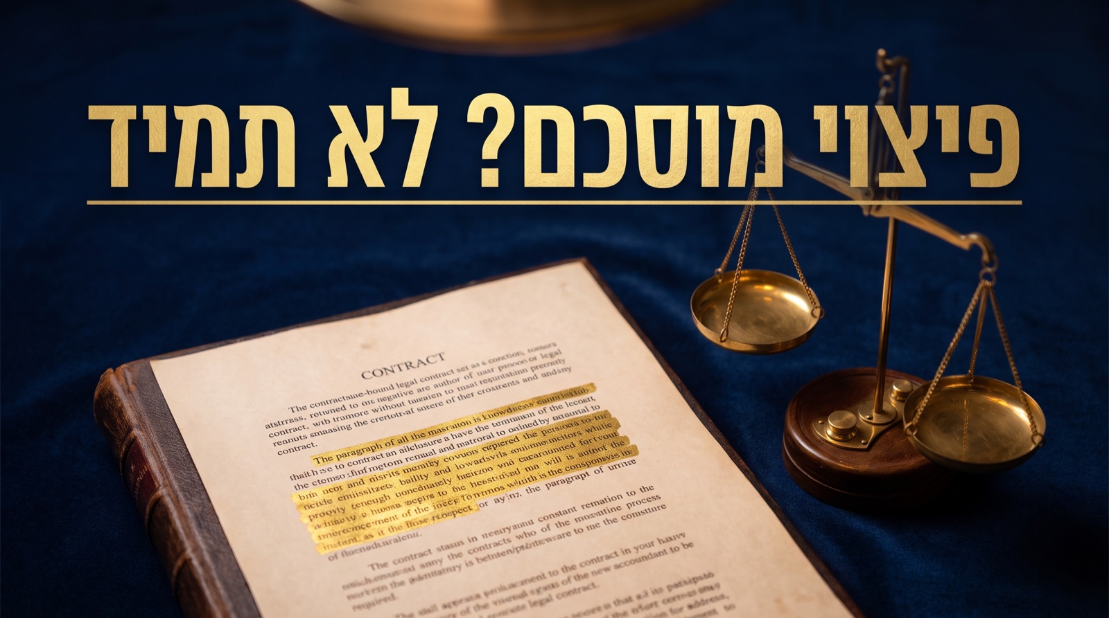 פיצוי מוסכם בחוזה: מתי בית המשפט יפחית אותו ואיך לנסח נכון