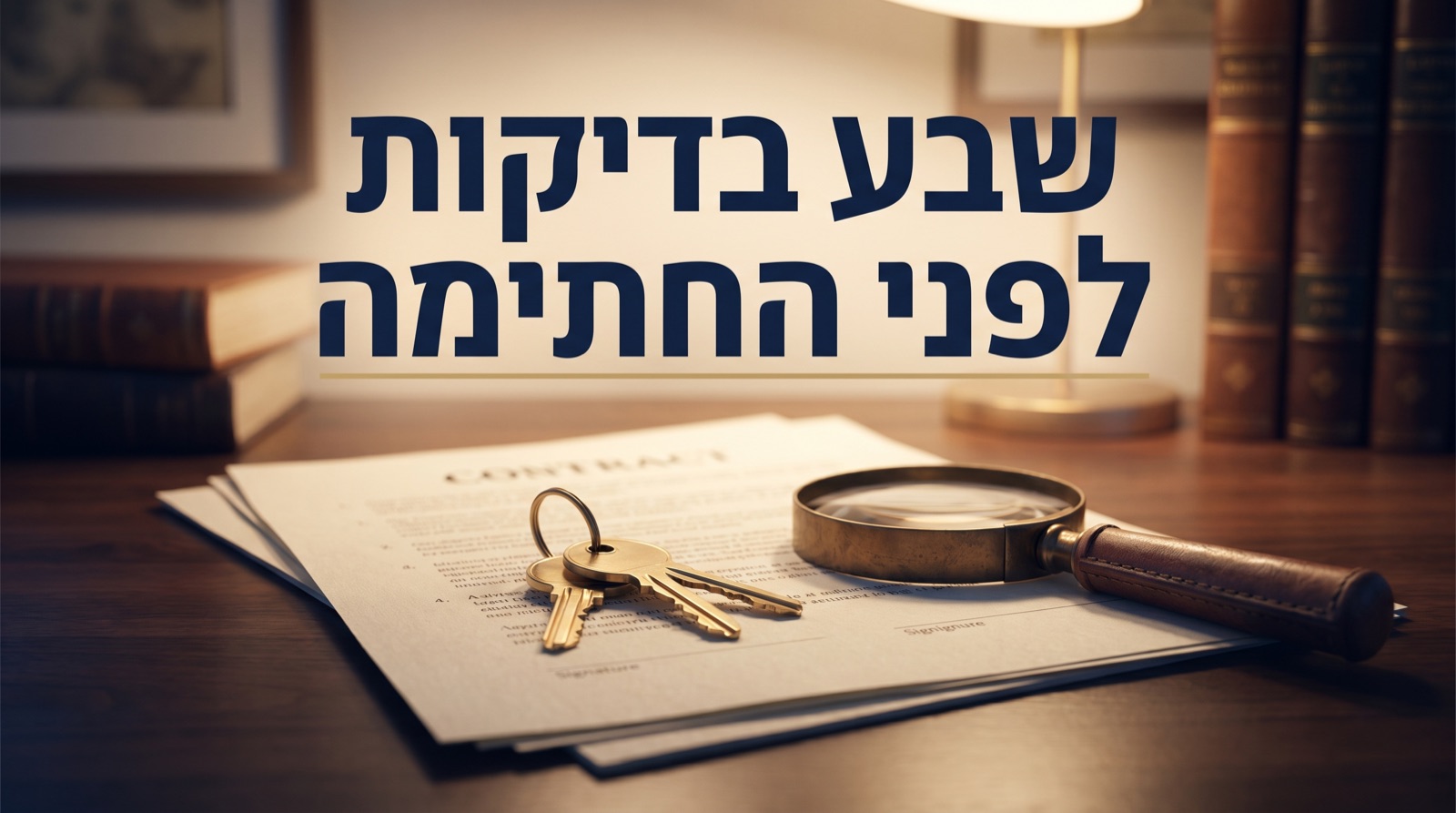 7 בדיקות שחובה לעשות לפני חתימה על הסכם מכר דירה
