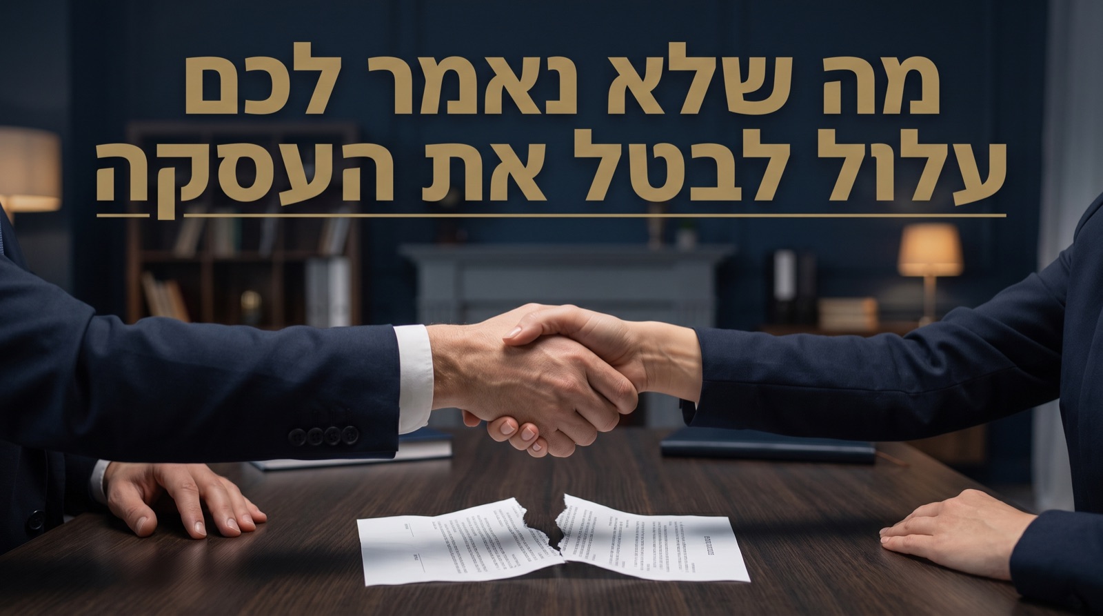 ביטול חוזה עקב טעות והטעיה: מתי הצד שהוטעה יכול לצאת מהעסקה